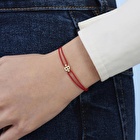 Altın İpli B Harfi Bileklik