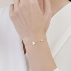 Pırlanta İncili Kalp Bileklik