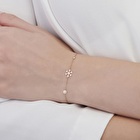 Pırlanta İncili Kar Tanesi Bileklik