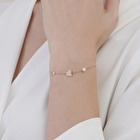 Pırlanta İncili Kalp Bileklik