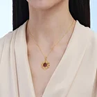 22 Ayar Altınbaş Mandala Kolye