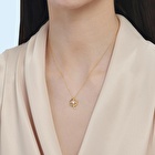 22 Ayar Altın Tektaş Yonca Kolye