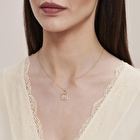 Altın H Harfi Kolye