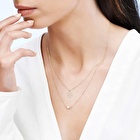 Altın İncili Çiçek Kolye