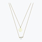 Altın İncili Çiçek Kolye