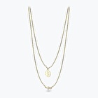 Altın İncili Çiçek Kolye