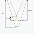 Altın İncili Çiçek Kolye