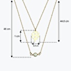 Altın İncili Yonca Kolye