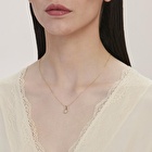 Altın Taşlı Çiçek Kolye