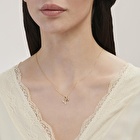 Altın Taşlı Kurdele Kolye