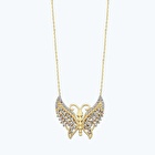 Altın Taşlı Kelebek Kolye