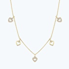 Altın Kalpli Aşk Kolye