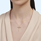 Altın Kalpli Kanat Kolye