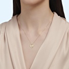 Altın Taşlı Kalp Kolye