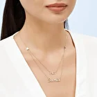Altın Çift Zincir İsim Kolye