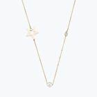 Pırlanta İncili Yıldız Kolye