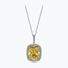 Pırlanta Sarı Topaz Kolye