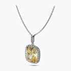 Pırlanta Sarı Topaz Kolye