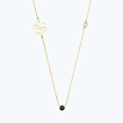 Pırlanta Spinel Taşlı Çiçek Kolye