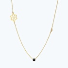 Pırlanta Spinel Taşlı Çiçek Kolye