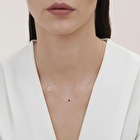 Pırlanta Spinel Taşlı Çiçek Kolye