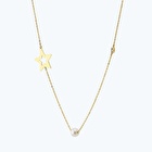 Pırlanta İncili Yıldız Kolye