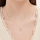 Pırlanta Yonca Kolye