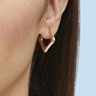 Altın Kare Halka Küpe