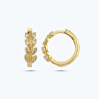 Altın Yaprak Halka Küpe