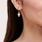 Pırlanta Fatıma Ana Eli Küpe