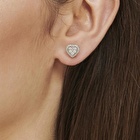 Pırlanta Kalp Küpe