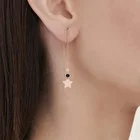 Pırlanta Spinel Taşlı Yıldız Küpe