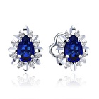 Pırlanta Safir Küpe