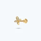 Altın Tragus Çiçek Piercing