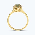 Altın Zultanit Taşlı Oval Yüzük