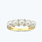 Altın Beş İncili Yüzük