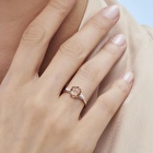 Turuncu Taşlı Altın Yüzük