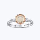 Turuncu Taşlı Altın Yüzük