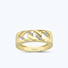 Altın Taşlı Zincir Yüzük