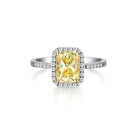 Pırlanta Sarı Kuvars Yüzük