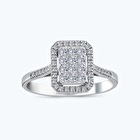 Pırlanta Dikdörtgen Yüzük