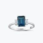 Pırlanta Emerald Topaz Yüzük