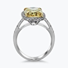 Pırlantalı Sarı Topaz Yüzük