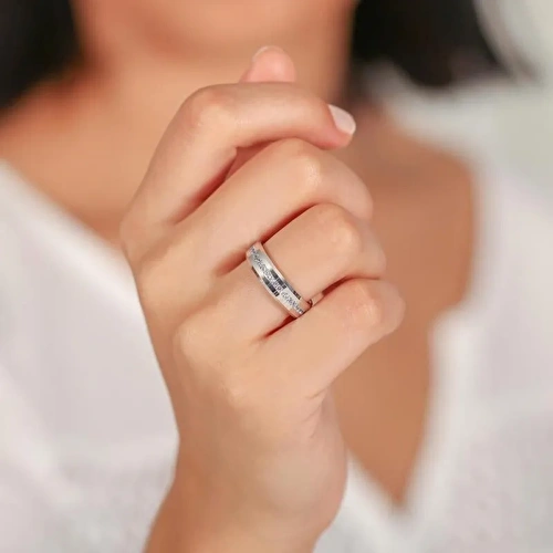 İkili Beyaz Altın Alyans