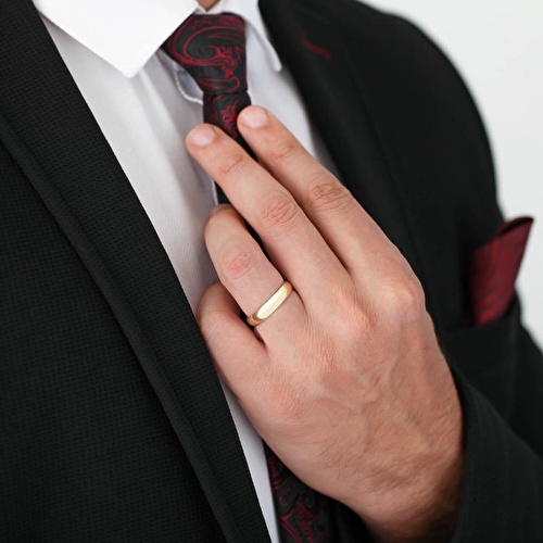 Altın Klasik Bombeli İkili Alyans