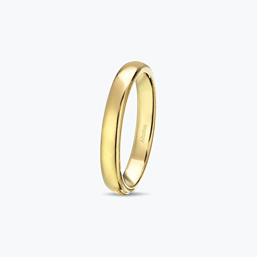 Altın Klasik Bombeli İkili Alyans