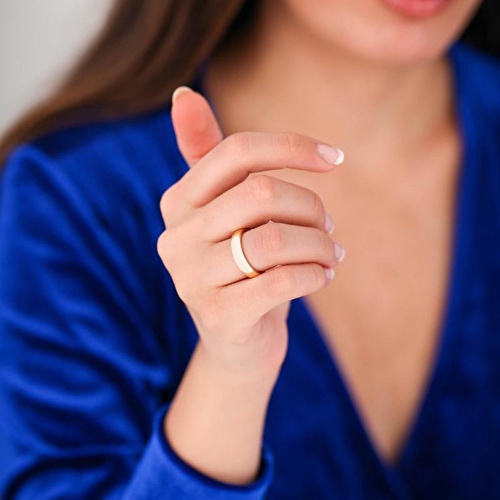 Altın Klasik Bombeli İkili Alyans