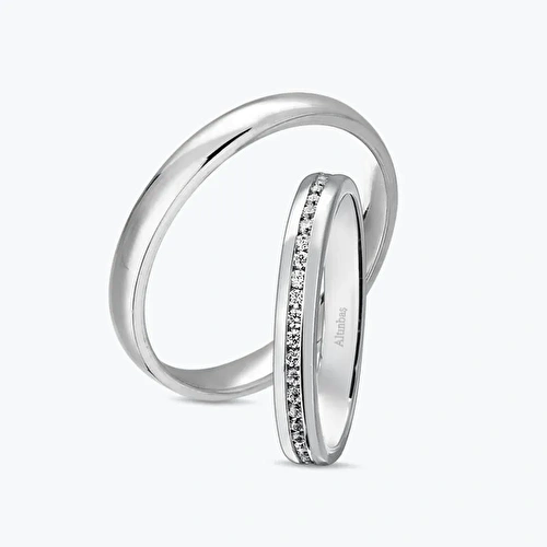 Altın Klasik Bombeli İkili Alyans