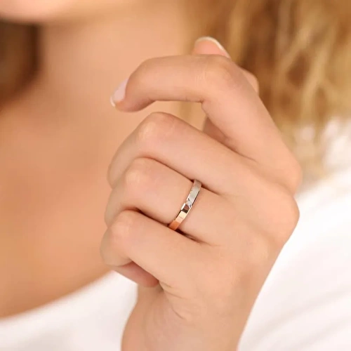 Pırlantalı Altın İkili Alyans