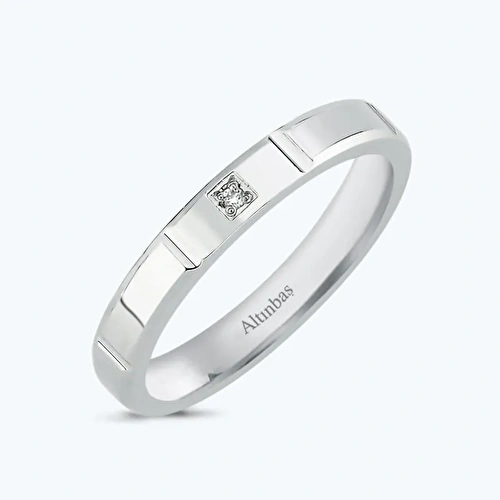 Pırlantalı Altın İkili Alyans